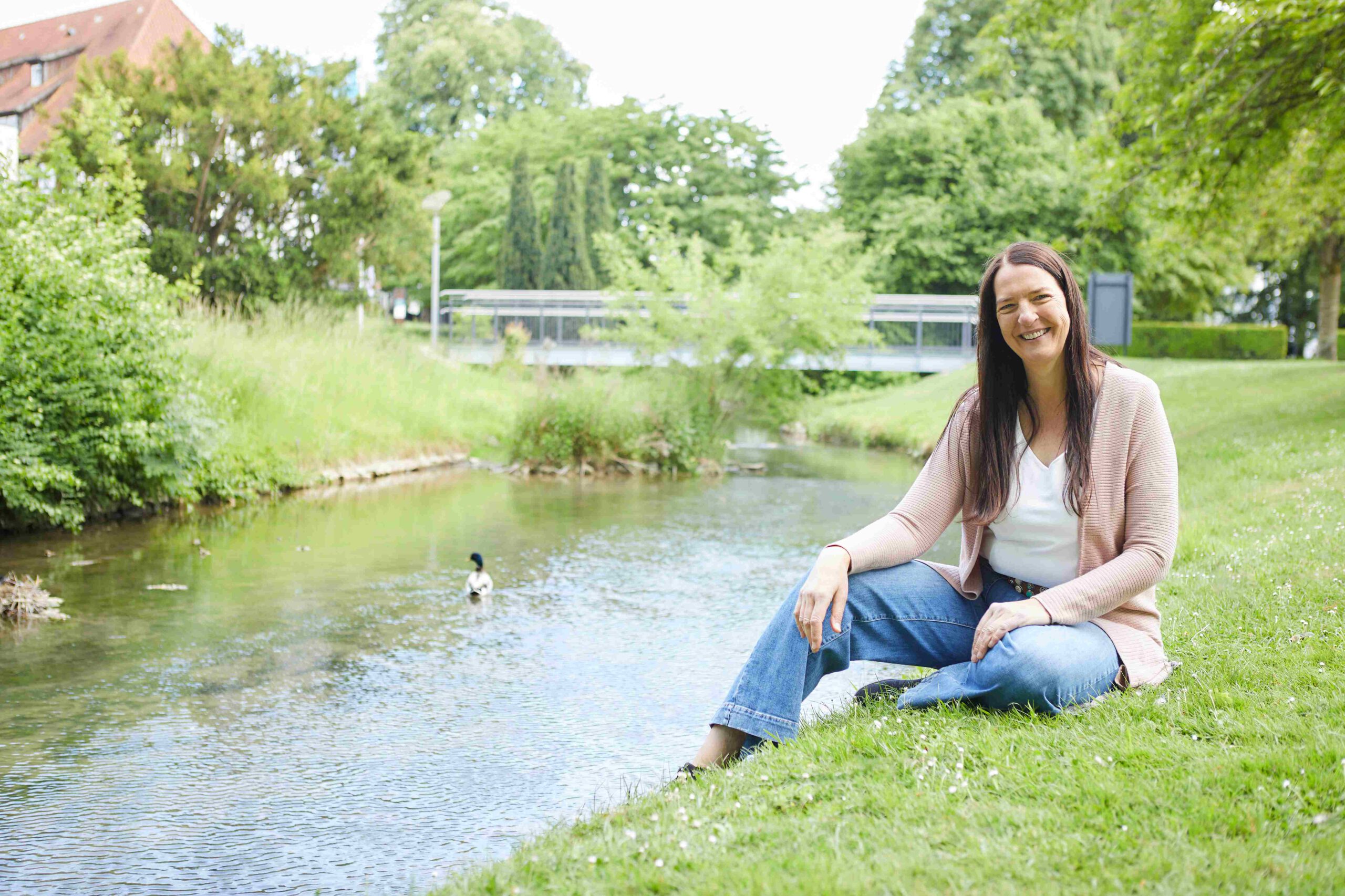Sitting on the river bank